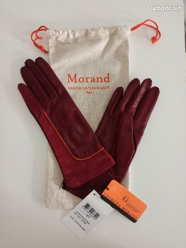 đ IdĂ©e Cadeau đ NEUFS Gants en cuir Georges Morand T7 - Etat irrĂ©prochable (image 1)