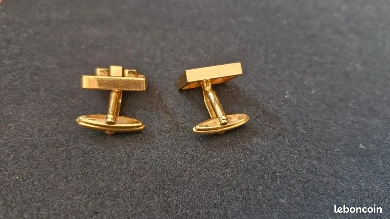 Ensemble Boutons de Manchettes Hommes Hickok Mi Siècle Motif