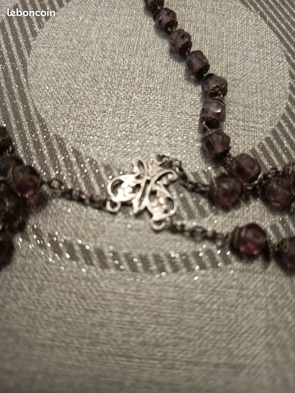 Chapelet ancien en argent avec sa boîte (image 7)