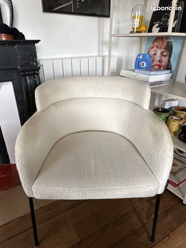 Fauteuil NV Gallery - bouclette écrue (image 1)