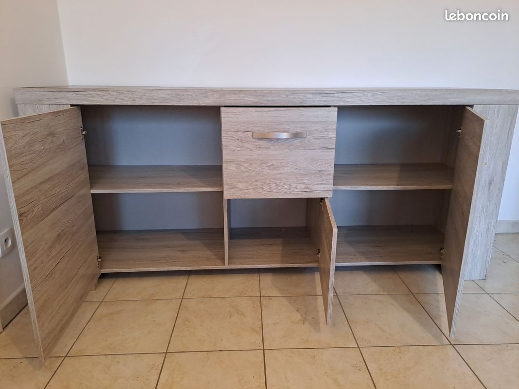 Buffet robuste gris moderne (image 5)