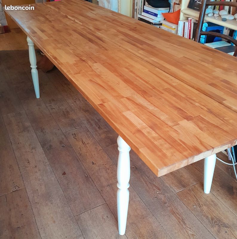 Grande table salle à manger bois scandinave (image 1)