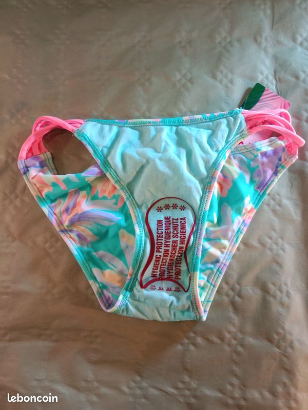 Bas de maillot de bain : Aquarelle side bottom (Taille 34) (image 3)