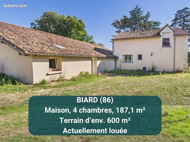 BIARD 86580, maison de 187.1 m², 4 chambres , vie possible 100 % en RDC