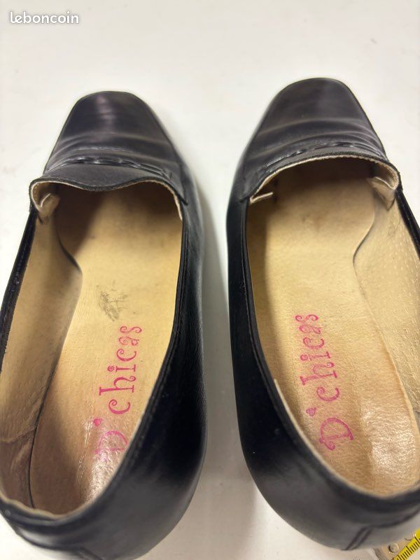 Mocassins talons de 5 cm noir taille 36 D’chicas (image 6)