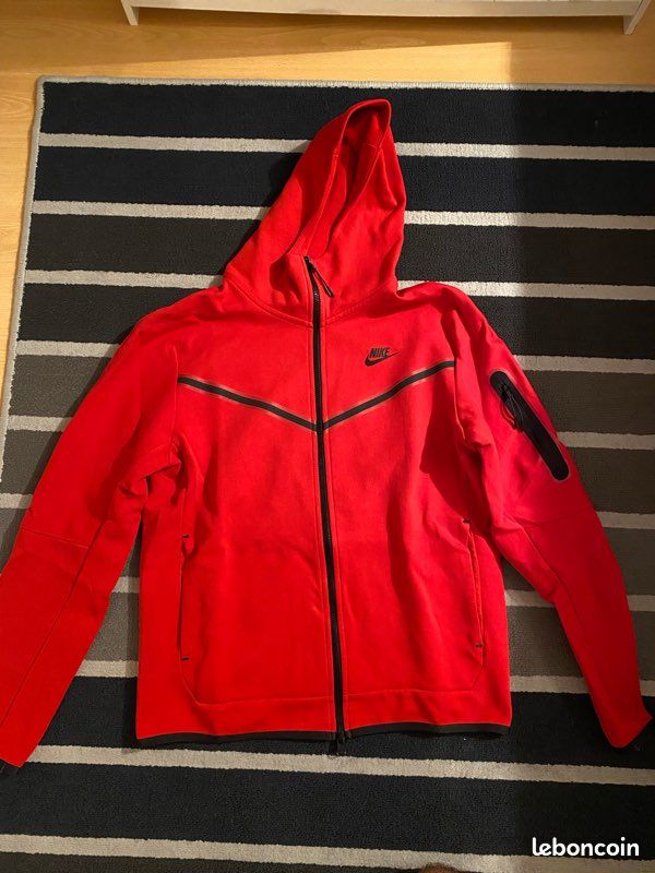 Hoodie Nike Tech Fleece Rouge Nike Hoodie NSW Tech Fleece FZ