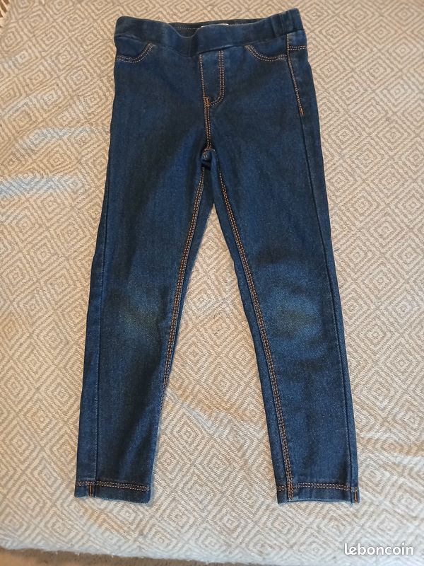 Pantalon legging bleu fille (image 1)