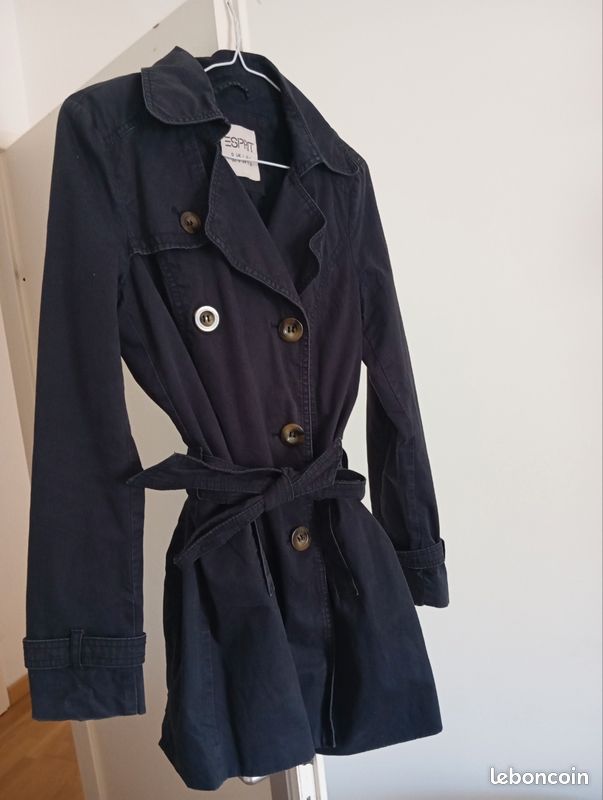 Trench-coat bleu marine Esprit – Taille 34 (XS) (image 2)
