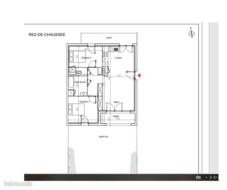 Appartement 3 pièces 61 m² · à Cornebarrieu · 61 m² · 645 €/mois