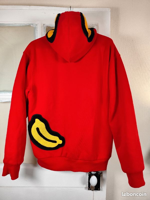 Pull / Sweat rouge - A BATHING APE Feat BABY MILO - taille XL (image 3)