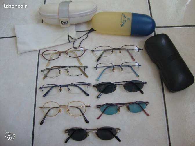 9 lunettes de vue (montures) + 4 étuis YDK (image 1)