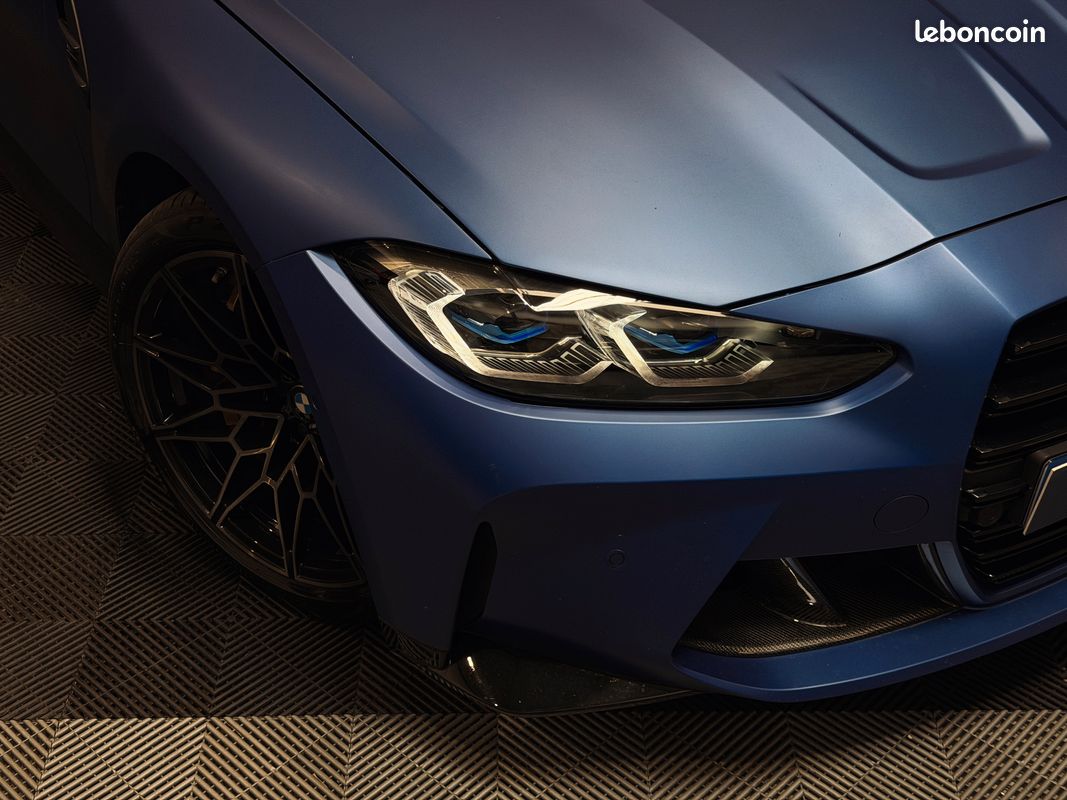 BMW M3 Competition 3.0 510 cv ( G80 ) - FROZEN PORTIMAO / H&K / PACK CARBONE / CERAMIQUES - IMMAT FRANCE (image 2)