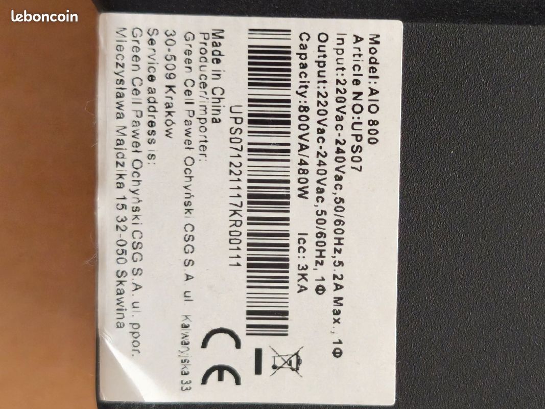 GreenCell UPS/USV 2000VA 1400W (UPS09) | Les Soldes Arrivent Le 7 Janvier 2026