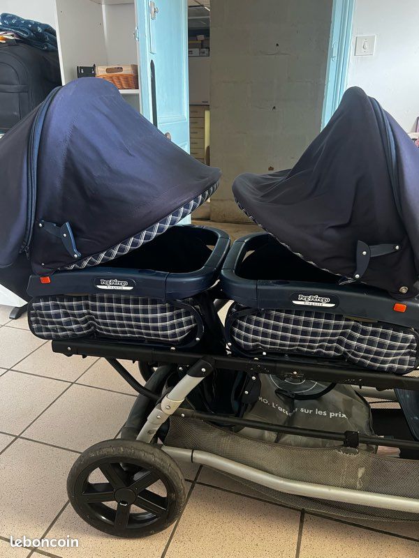 Peg Perego Used Triple Stroller Poussette Triple Peg Perego