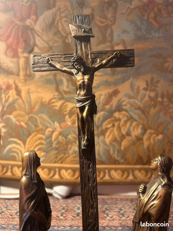 Sculpture bronze religieux calvaire d’après Picavet (image 4)