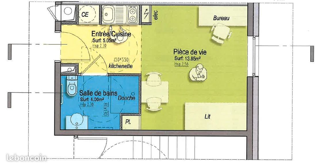 Appartement 1 pièce 23 m² · à Chaville · 23 m² · 720 €/mois