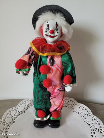 Vieux Clown Automate En Tôle - Jouet Mécanique Ancien Pour Collection