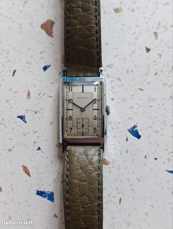 Montre Mécanique Ancienne Style Tank Art Déco - Fonctionnelle, Pour Homme