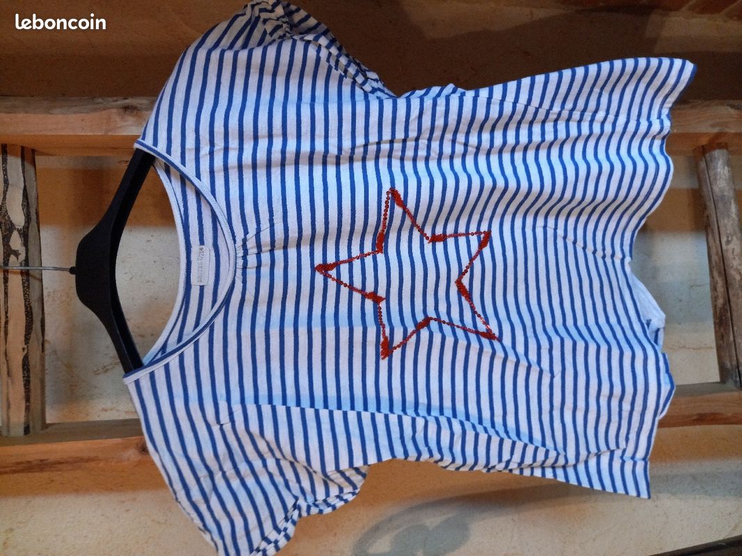 Tee-shirt manche courte marin fille 14 ans (image 1)