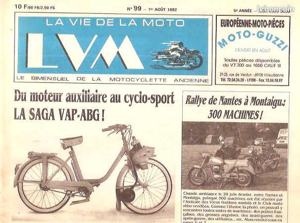 LVM 99 La Saga VAP - ABG du Moteur auxiliaire au cyclo-sport Captivant à  moteur VAP
