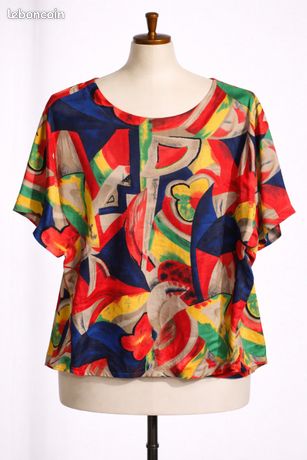 Tunique Marin Femme Avec Strass - Taille 4, Rayures, Viscose, Occasion Très Bon état | Haut Décontracté Style Marine