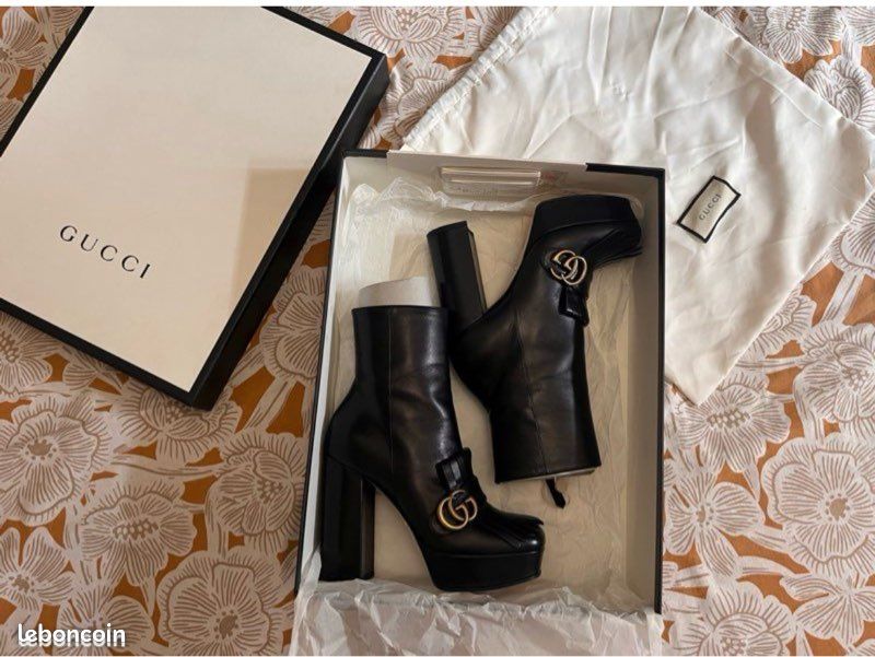 Magnifiques bottines Gucci Marmont, parfait état (image 1)
