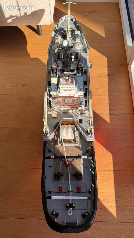 Ancien Bateau De Bassin Remorqueur Smit Rotterdam / London - Maquette 1960/70 - Bois