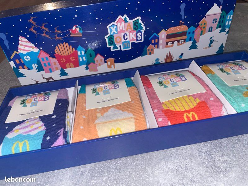 Chaussettes Collector McDonald's Xmas - Édition 2022 - Originales, Neuves