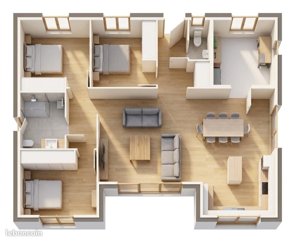 Maison 4 pièces 90 m² · à Plougonven · 90 m² · 228 497 €