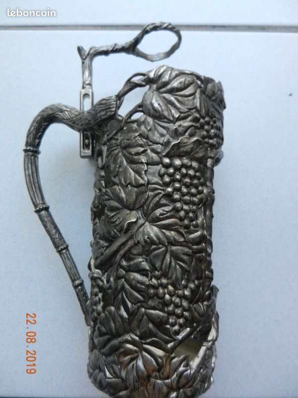Porte bouteille etain pour servir le vin (image 2)