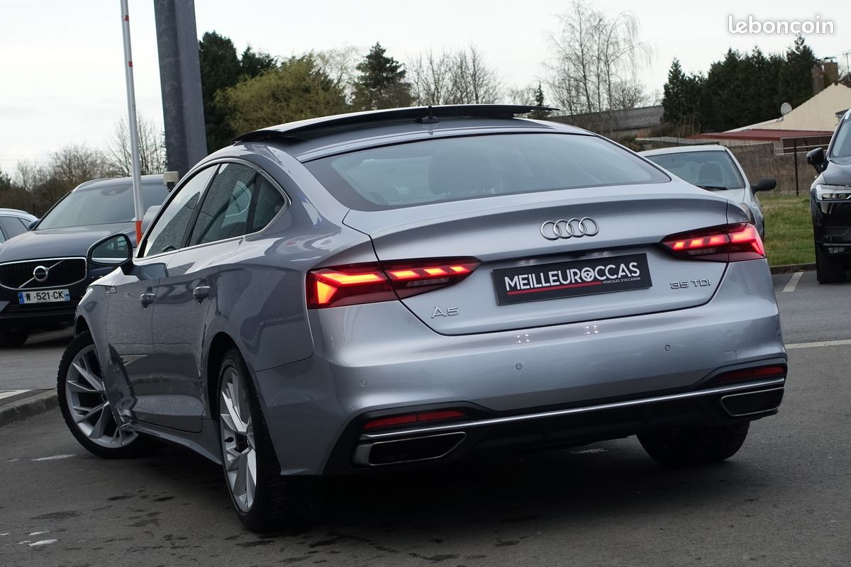 A5 Sportback 35 Tdi Mhev S-Tronic 163ch Virtual cockpit/Toit ouvrant/Cuir sport chauffant/Caméra/Gps Europe/Carplay/1°main/Garantie 12 mois (image 4)