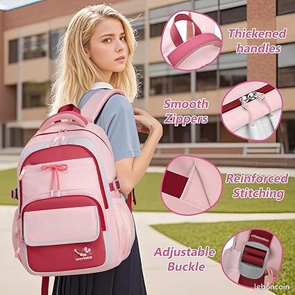 Sac à Dos Fille Collège, 2025 Cartable Adolescent Scolaire