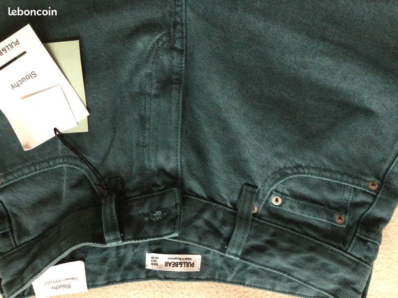 Pantalon large à boutons marinière - Bleu - Femme - 25.00