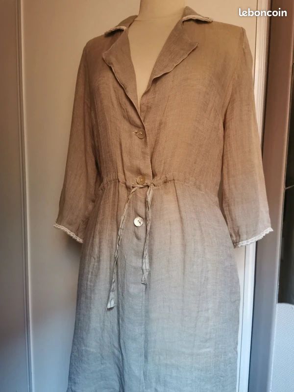 Veste légère en lin et coton femme de la marque SYM taille 38 (image 1)