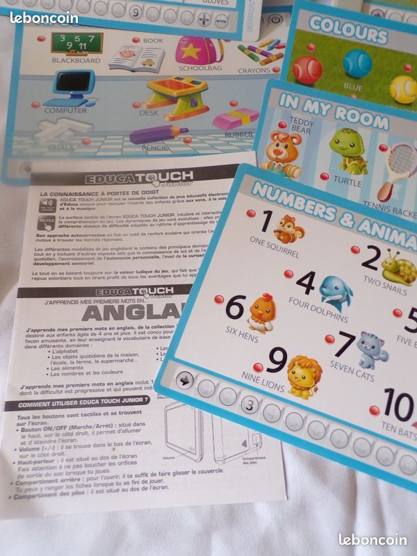 Tablette tactile apprendre l'anglais + fiches divers thèmes (image 4)