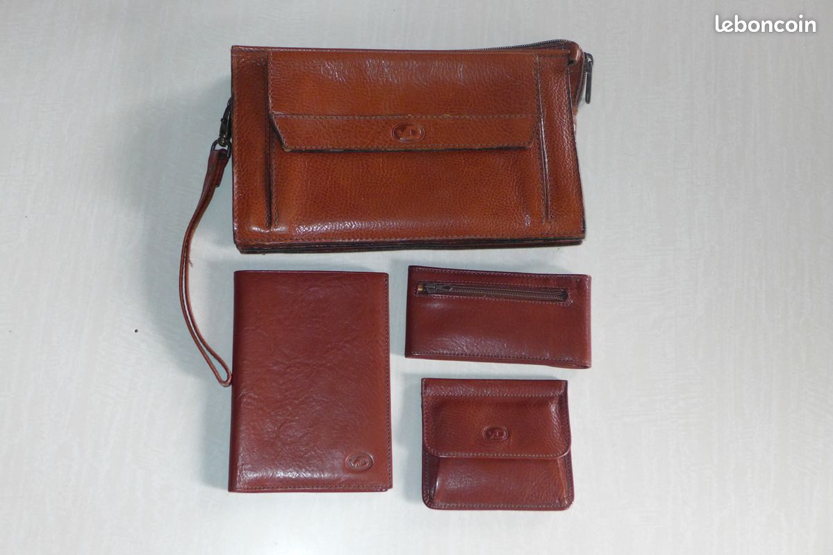 Sacoche / Pochette vintage VD cuir marron homme (image 1)