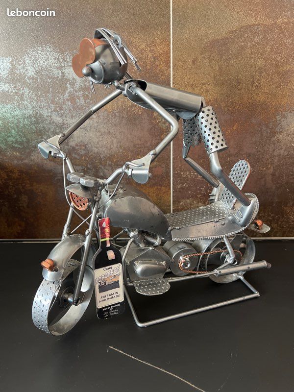 Support bouteille Décoration métallique Motard | Leroy Merlin