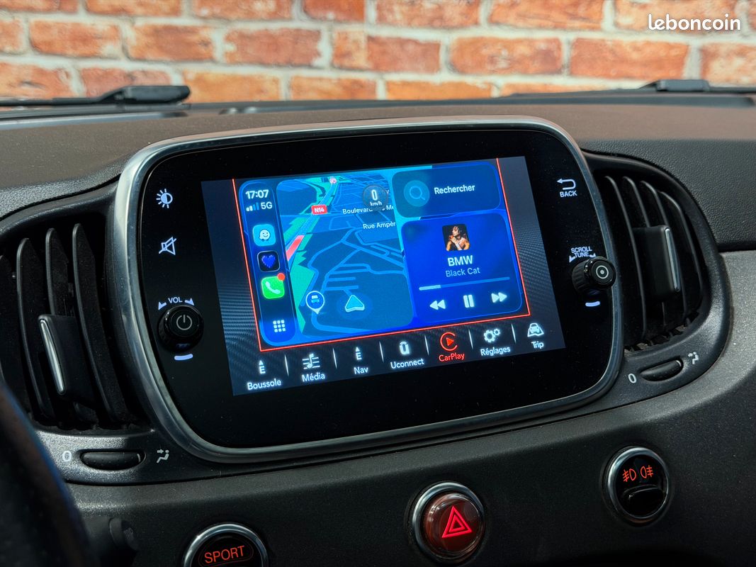 Fiat abarth 1.4 180 595 competizione 70th anniversaire suivi complet - sieges carbone - carplay - toit ouvrant (image 9)