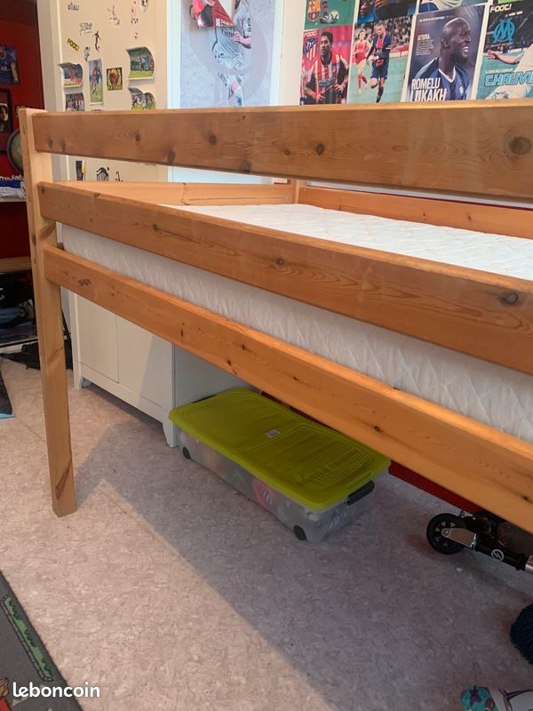 Lit surélevé + matelas (image 3)
