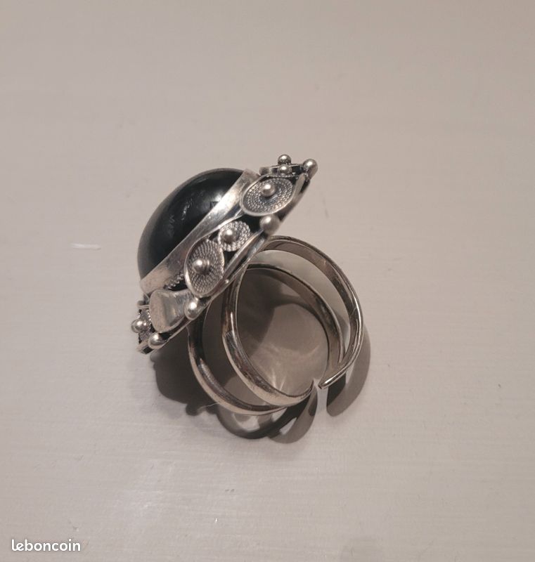 Bague argent et onyx (image 2)