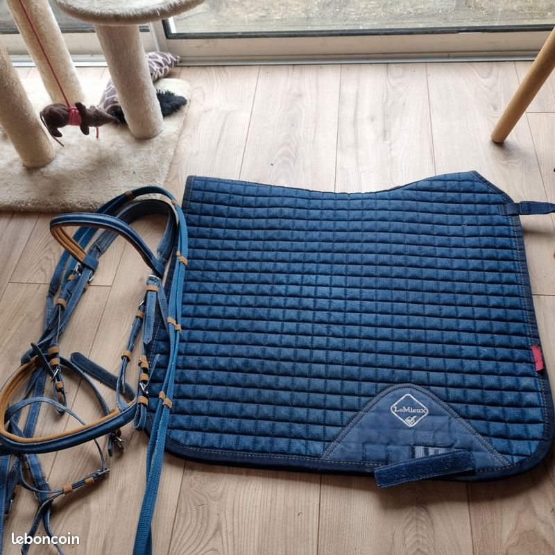 Tapis De Selle LeMieux - Taille Large/GP - Couleur Bluebell - Très Bon état