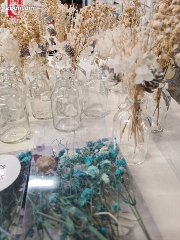Fixwal Lot de 36 vases en verre transparent pour centres de table, mini vases à fleurs en vrac pour décorations de mariage rustiques, look vintage, décoration de table