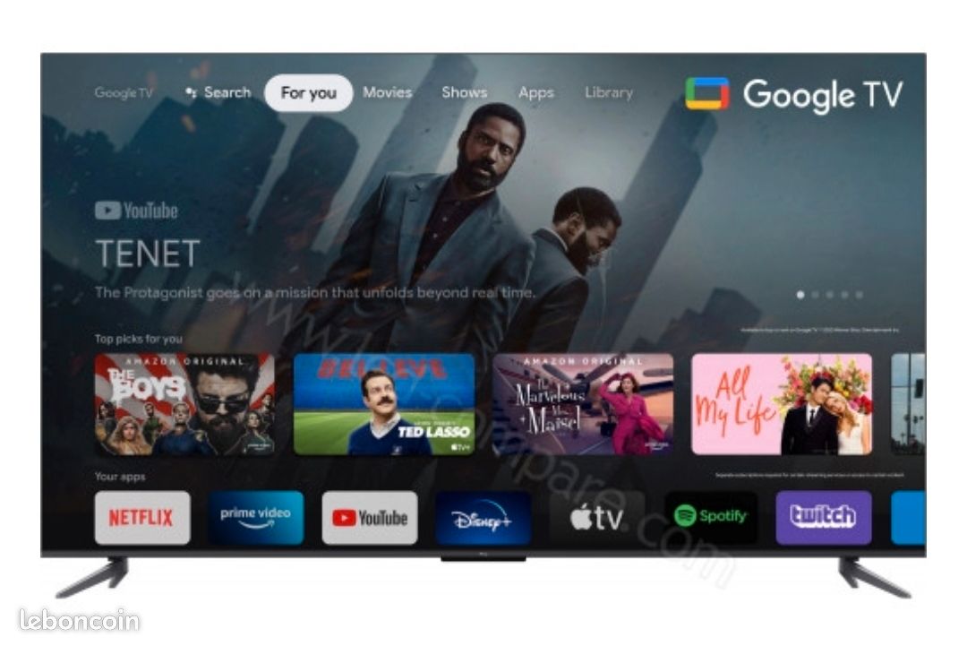 Téléviseur neuf Tcl Qled 4K 43" (image 4)