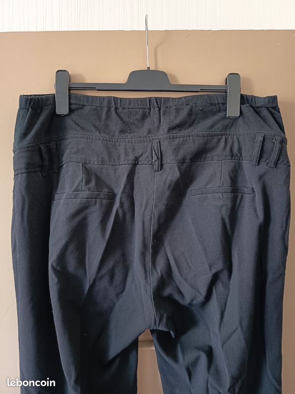 Pantalon fluide de grossesse noir – Yessica – Taille 50 (image 4)