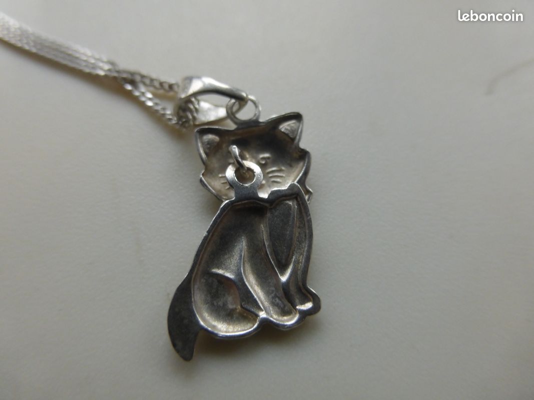 Pendentif Chat Porte-bonheur En Argent Sterling 925 - Breloque Antique 20x11mm, Idéal Pour Bijoux DIY