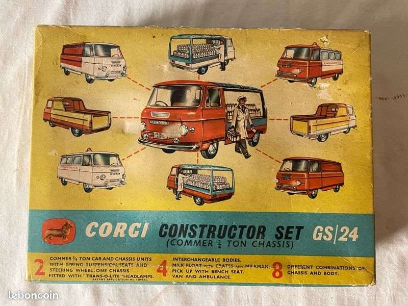 A CORGI CONSTRUCTOR SET (COMMER ¾ TON CHASSIS) IN ORIGINAL BOX - MODEL NUMBER GS/24