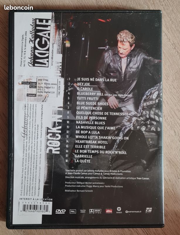 DVD "Johnny Hallyday à la Cigale 2006" (image 2)
