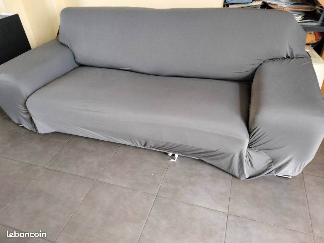 Vends canapé en cuir (image 1)