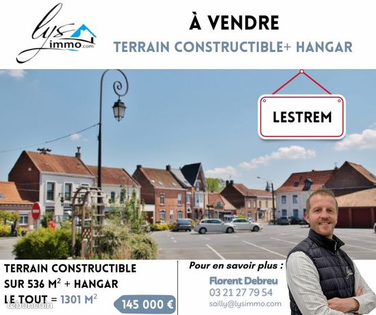 Terrain 1 301 m² Lestrem