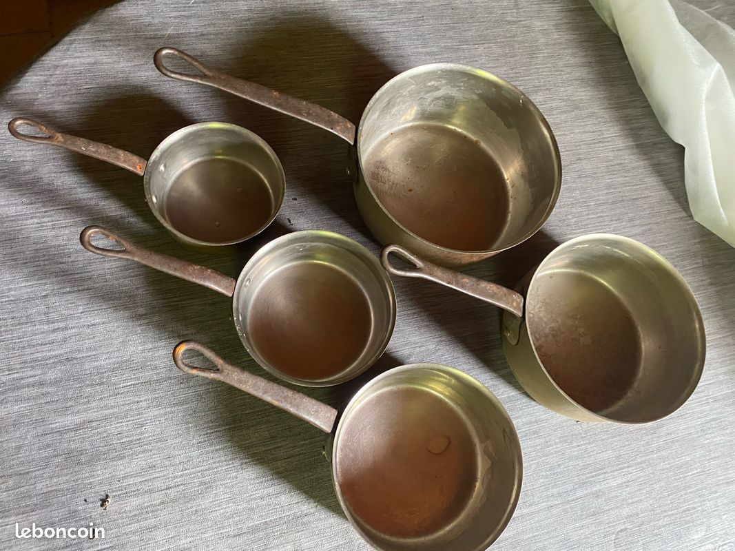 Lot de 5 casseroles en cuivre (image 2)